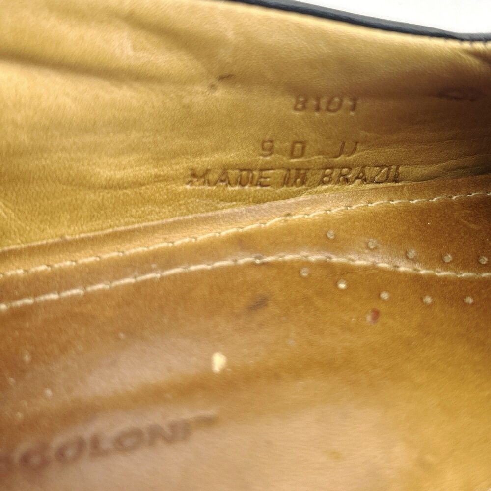Sandro Moscoloni Vineyard Loafers Mens Sz 9 D Black Wingtip Kiltie Tassel 8101 - Picture 7 of 9